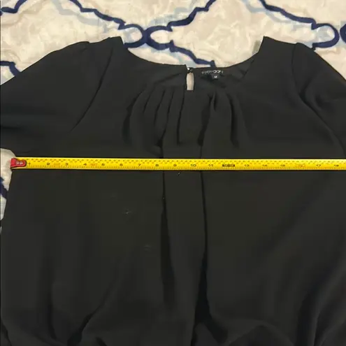 PaperMoon Black 3/4 Sleeve Relaxed Blouse