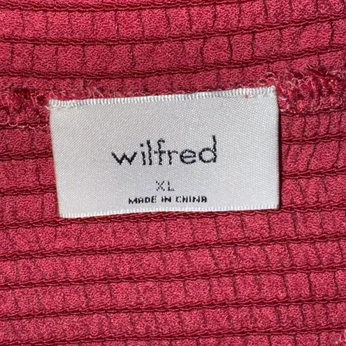 Wilfred by Aritzia Vibrant Red Rust Nessie Blouse in XL
