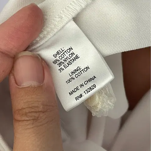 Helsa Halter Dress faille drop waist mini womens White large party bachelorette