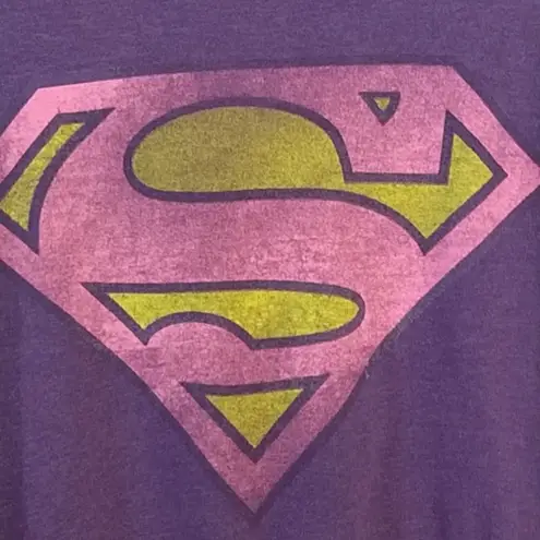 DC Comics Super woman distressed cropped XL long sleeve