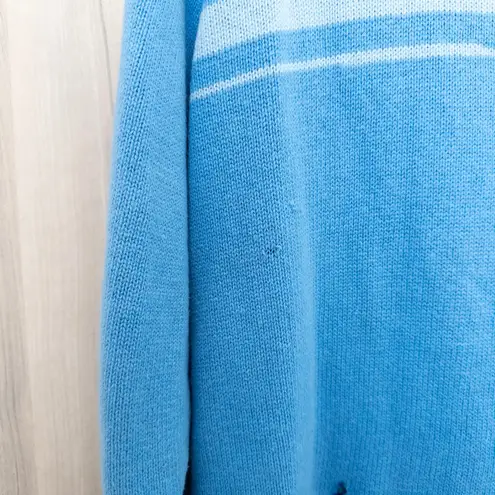 VTG Storybook Knits Womens Cardigan Size L Blue Eagle Scenic 90s Artsy Sequin Size L