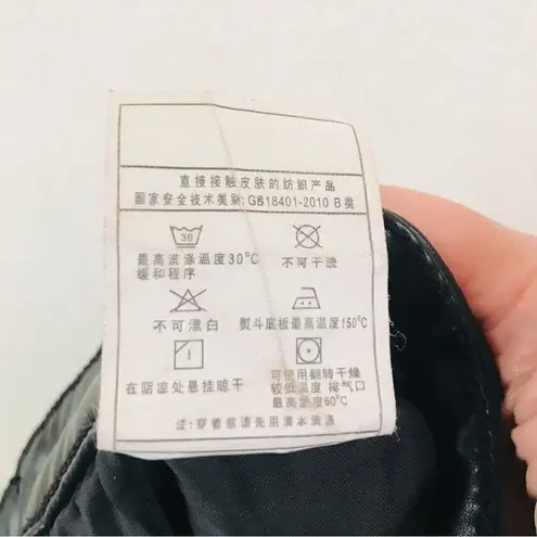 Unbranded black faux leather lace up Moto pants 36* Black Size undefined