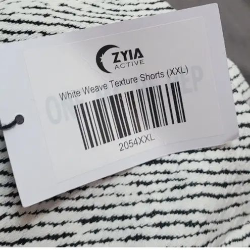 Zyia NWT White Weave Texture Drawstring Pull On Shorts 2XL