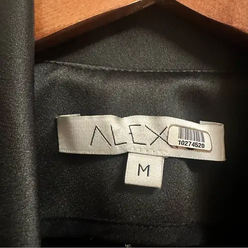 Alexis black Fred Starlight Silk-Blend Tuxedo Romper M