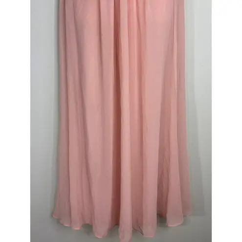 Ever Pretty Women's Empire Waist Peach Midi Dress Sz.6