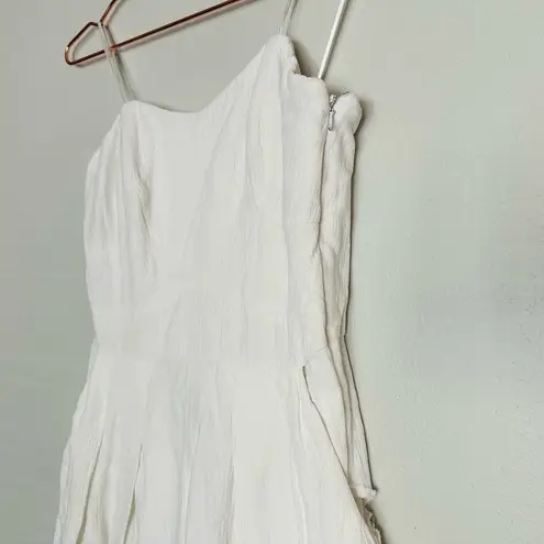 Greylin White Sweetheart Neckline Cropped Keyhole Cutout Midi Dress Size XS