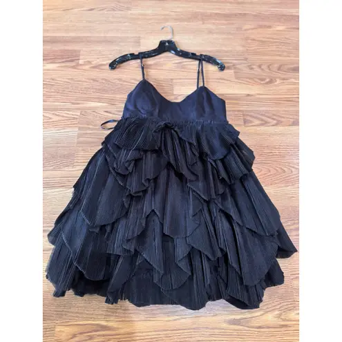 AJE. black ELSIE PLEAT MINI COCKTAIL PARTY DRESS size 8