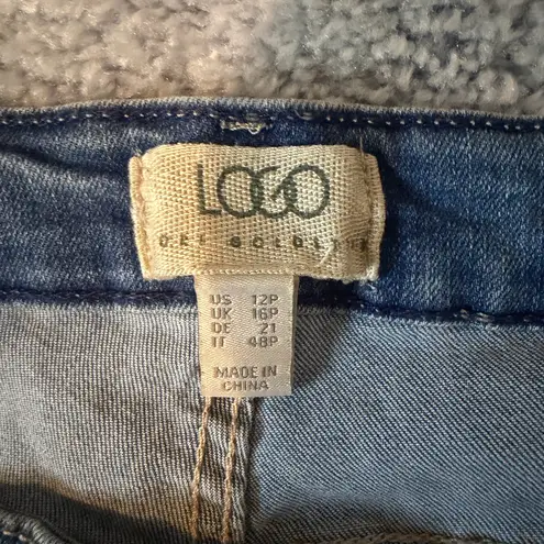 LOGO By Lori Goldstein Multicolor Patchwork Boyfriend Jeans