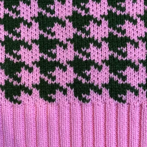 Miss Sparkling houndstooth sweater vest pink gray see measurements L