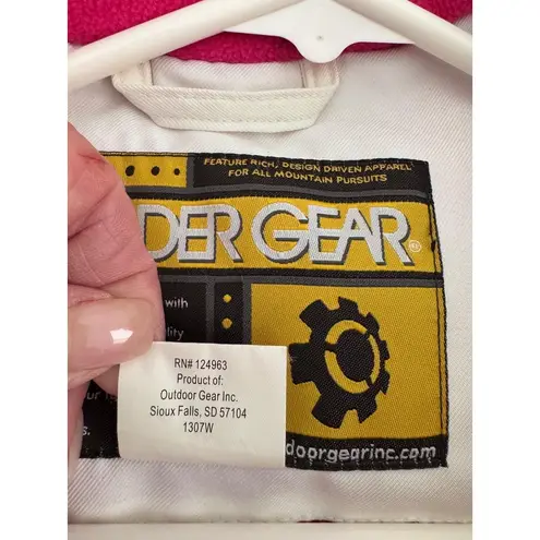 Boulder Gear Red Pink White Colorblock Stand Collar Front Zip Ski Jacket Medium - Image 12