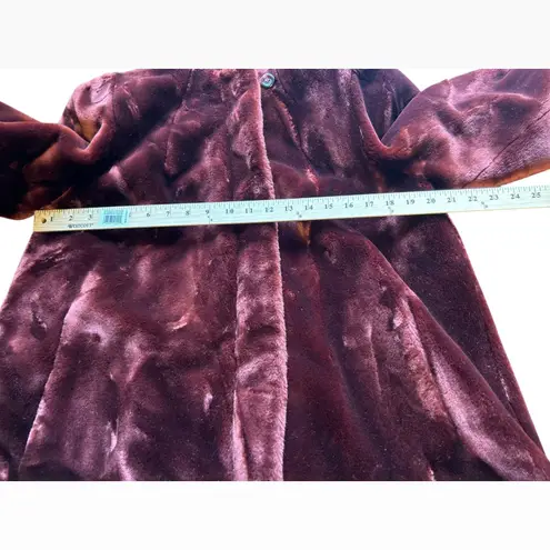 Jordache Brown Faux Fur Hooded Zip Up Jacket Size 11-12