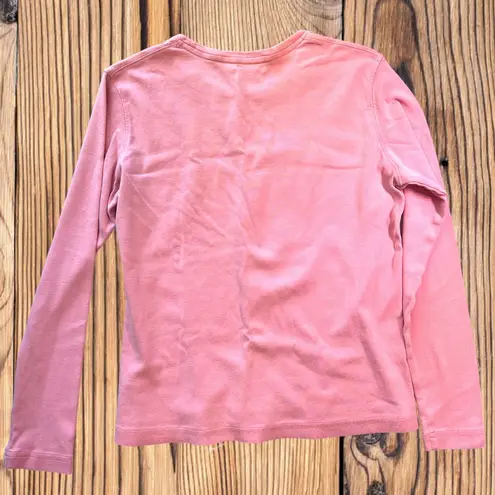 st. john's bay Women’s  Pink Classic Long Sleeve