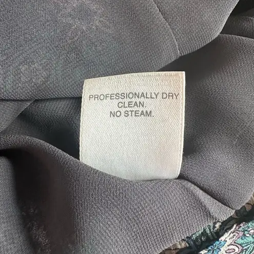 Classiques Entier blue & purple paisley short-sleeve silk top size S