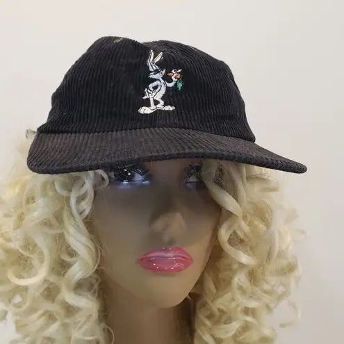 1998 Warner Brothers Corduroy Cap with Embroidered Bugs Bunny Black