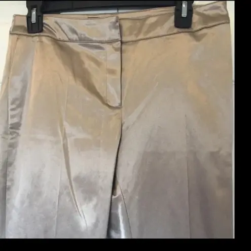 Thierry Mugler satin wide leg pants 90’s vintage Gold Size 10