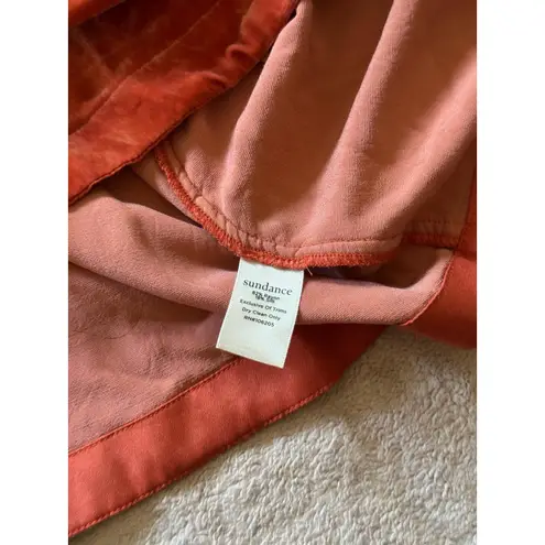 Sundance Catalog Red Velvet Top Short Sleeve Boho Babydoll Sz Medium Petite