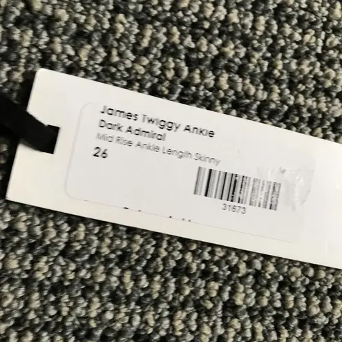 James Jeans Camo Twiggy Ankle Mid Rise Skinny Size 26 Dark Admiral