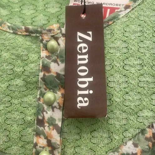 Zenobia  blouse tank top muted green size 3X