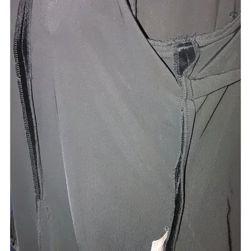 Chetta B Black Velvet Blouse Jacket Top NYC Real Mink Fur Cuff Crossover