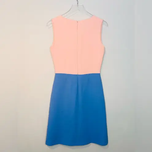 Roksanda Colorblock Wool Crepe Salmon Pink Turquoise Blue A