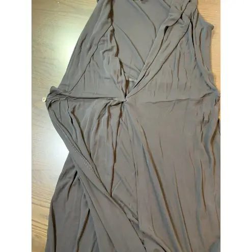 Kookai Wrap Midi Dress 1 Black Glam LBD Night Out Semi Formal Classic Witchy