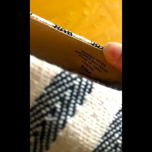 Splendid Anthropologie  Striped Slingback Flats, Black White, Size 8.5 - Image 5