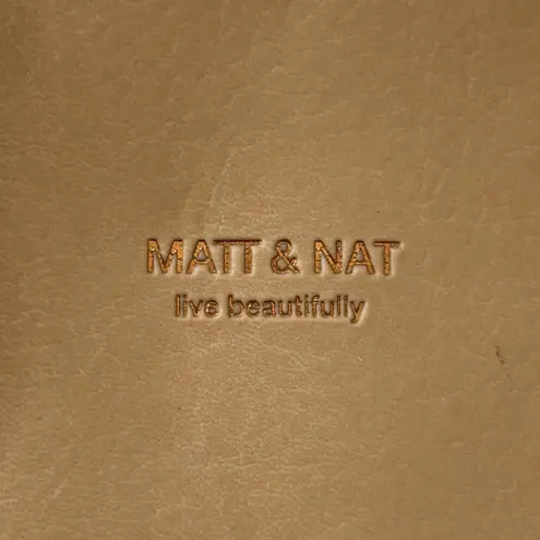 Matt & Nat Large Beige Almond Dome Convertible Crossbody Handbag READ Blue