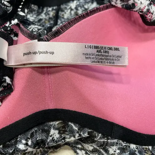 PINK - Victoria's Secret Victoria Secret PINK Lace Bralette Large Padded Racerback High Neck Underwire. thumbnail 7