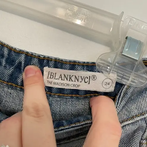  BLANKNYC Madison High Rise Crop Jeans Light Wash Ripped High Waisted