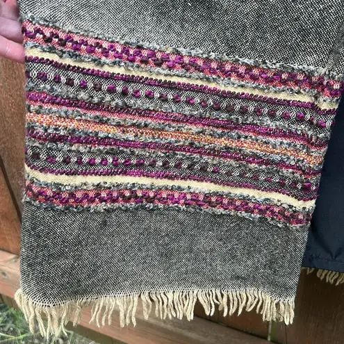 Vintage Sag Harbor Boho Fringe Hem Maxi Length Skirt Sz 12 Brown