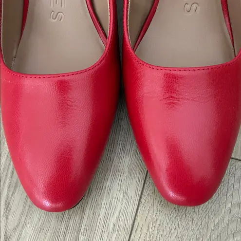 Aerosoles Comfortable MINETTA Mid-heel Pump, Racing Red Leather, Size 8.5W, NWT