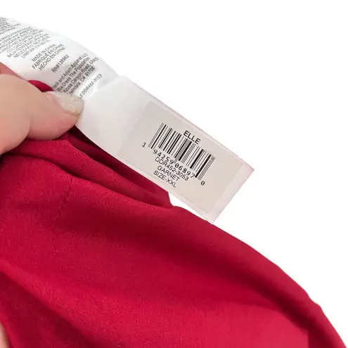 Dress the Population Elle Sweetheart Neck Sheath Midi Dress Garnet Red Size XXL