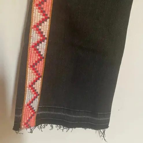 Veronica Beard Carolyn 10” Baby Boot Faded Black Pink Aztec Tux Size 27