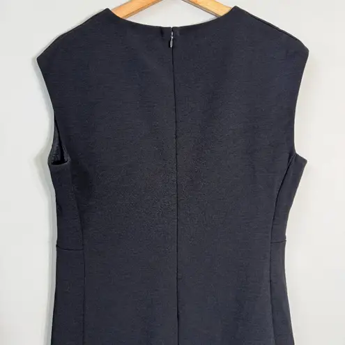 Club Monaco Sculptural Mini Dress Women's 10 Black Minimalist Neutral LBD Career