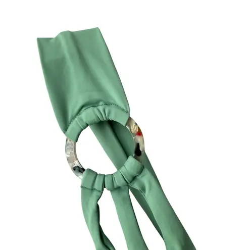 BECCA by Rebecca virtue BECCA Rebecca Virtue Color Code Skylar Plunge Sage One Piece Swimsuit Size L