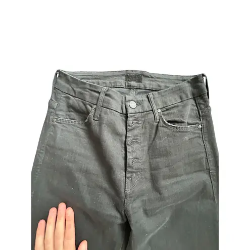 MOTHER The Pixie Not Guilty Black Button Fly High Rise Skinny Jeans Size 26