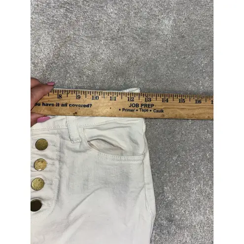 oraije paris white jeans cropped flare boot cut Size Small 25x24 White