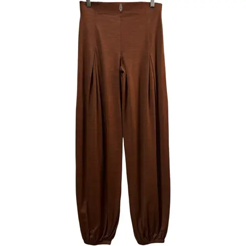 New Free People Movement Find Your Flow Pants Balloon Leg Harem Joggers Size XS Brown
