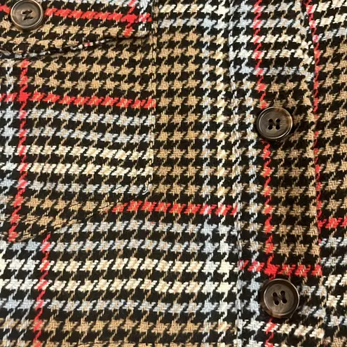 Mystree Like new wool blend houndstooth peplum shacket M