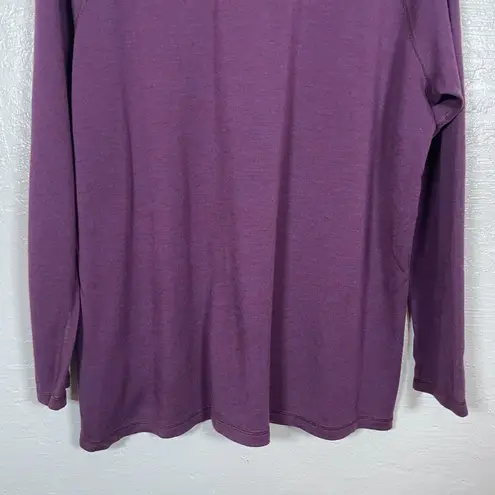 Smartwool Women Plus Size 4X Purple Classic Thermal Merino Base Layer 1/4 Zip