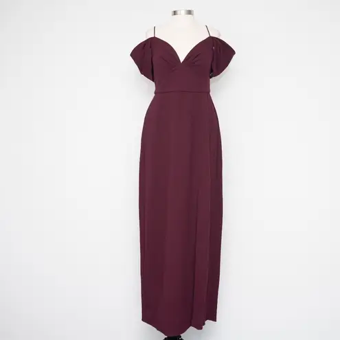 Sachin + Babi Sachin Babi Brittany Stretch Crepe Gown Deep Wine