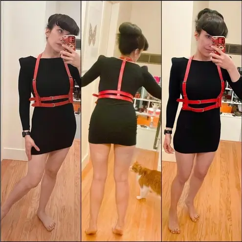 Red Underbust Double Harness Belt New