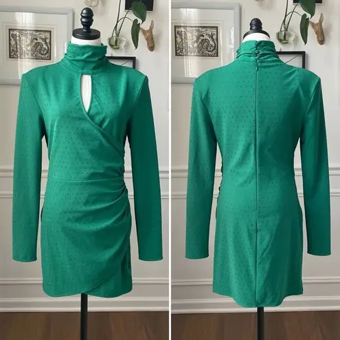 NBD  Simone High Neck Cut Out Dress Green M