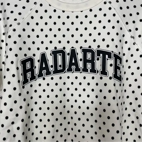 RADARTE LOGO SWEATSHIRT in Black White Polka dot Crewneck sz XL