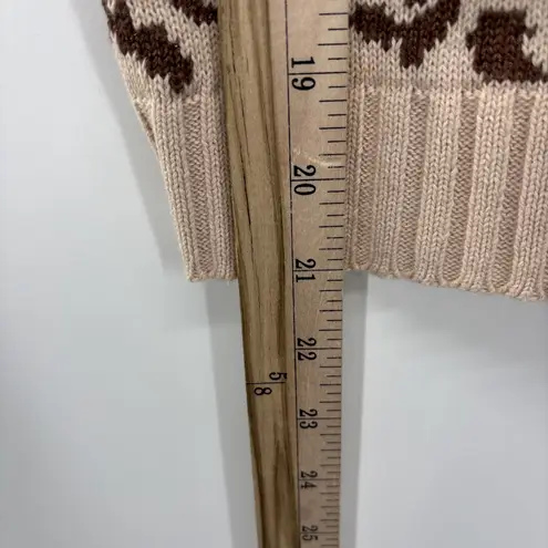 Kate Spade Leopard Print Tank Top XS Cashmere Blend Brown