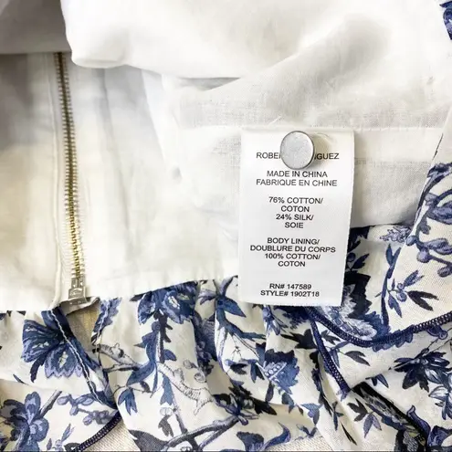 Robert Rodriguez Carmen Floral Bohemian Crop Top Cropped Blouse Size 12 Large