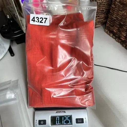 COUNTRY WEAR CASUALS Maxi Dress Womens Large Orange Linen Rayon Silk Embroidered