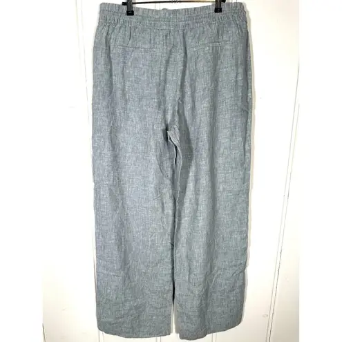 Athleta  Retreat Wide Leg Gray Linen Pants Size Large Tall - Resort Cruise