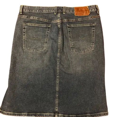 Lucky Brand Vintage  denim skirt side slit 100% cotton size 14/32