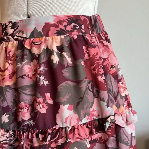 Lost + Wander NWT Garden Floral Ruffle Mini Skirt